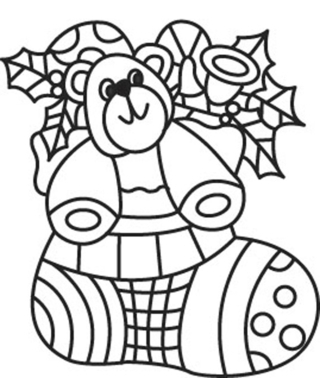 Bear 04 - Holiday coloring pages - Coloriages - 10doigts.fr