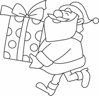 Santa Claus 01 - Holiday coloring pages - Coloriages - 10doigts.fr