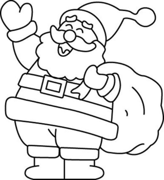 Santa Claus 04 - Holiday coloring pages - Coloriages - 10doigts.fr