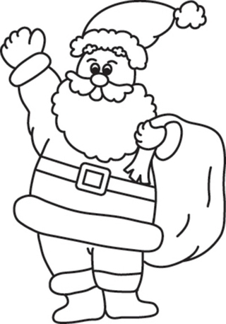 Santa Claus 07 - Holiday coloring pages - Coloriages - 10doigts.fr