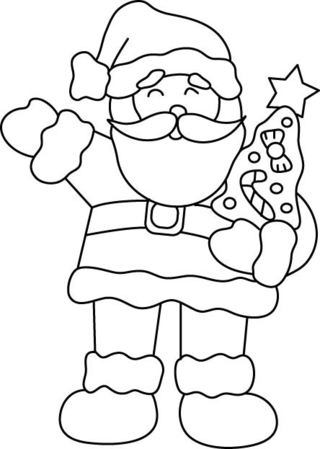 Santa Claus 08 - Holiday coloring pages - Coloriages - 10doigts.fr