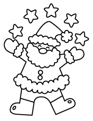 Santa Claus 11 - Holiday coloring pages - Coloriages - 10doigts.fr