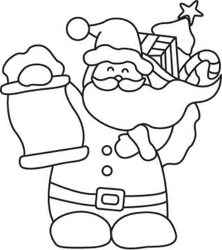 Santa Claus 12 - Holiday coloring pages - Coloriages - 10doigts.fr