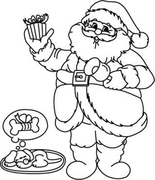 Santa Claus 13 - Holiday coloring pages - Coloriages - 10doigts.fr