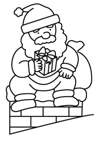 Santa Claus 14 - Holiday coloring pages - Coloriages - 10doigts.fr