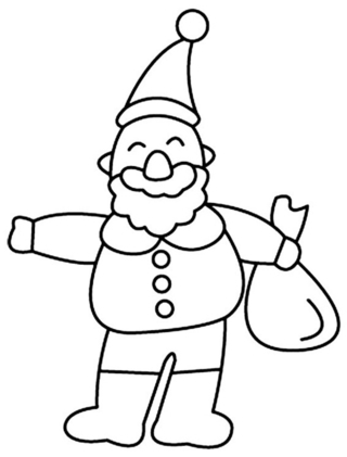 Santa Claus 19 - Holiday coloring pages - Coloriages - 10doigts.fr