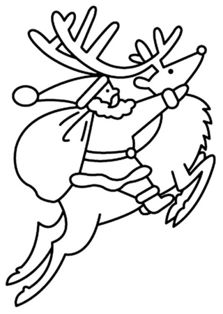 Santa Claus 20 - Holiday coloring pages - Coloriages - 10doigts.fr