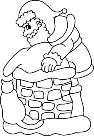 Santa Claus 23 - Holiday coloring pages - Coloriages - 10doigts.fr