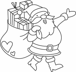 Santa Claus 24 - Holiday coloring pages - Coloriages - 10doigts.fr