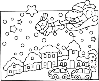 Santa Claus 27 - Holiday coloring pages - Coloriages - 10doigts.fr