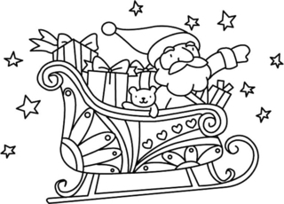 Santa Claus 28 - Holiday coloring pages - Coloriages - 10doigts.fr