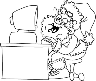 Santa Claus 30 - Holiday coloring pages - Coloriages - 10doigts.fr
