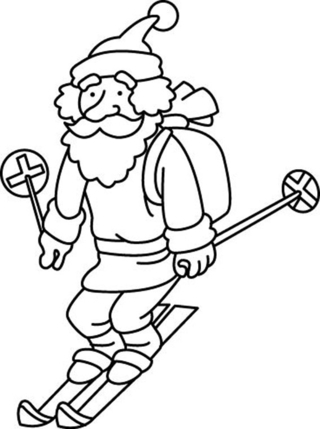 Santa Claus 37 - Holiday coloring pages - Coloriages - 10doigts.fr