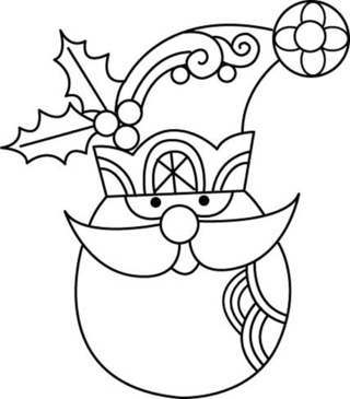 Santa Claus 39 - Holiday coloring pages - Coloriages - 10doigts.fr