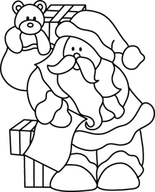 Santa Claus 41 - Holiday coloring pages - Coloriages - 10doigts.fr