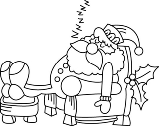 Santa Claus 42 - Holiday coloring pages - Coloriages - 10doigts.fr