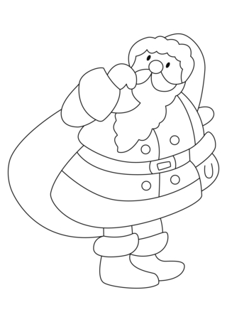 Santa Claus 46 - Holiday coloring pages - Coloriages - 10doigts.fr