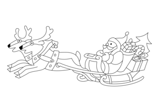 Santa Claus 47 - Holiday coloring pages - Coloriages - 10doigts.fr