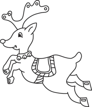 Reindeer 05 - Holiday coloring pages - Coloriages - 10doigts.fr