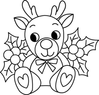 Reindeer 08 - Holiday coloring pages - Coloriages - 10doigts.fr