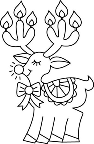 Reindeer 10 - Holiday coloring pages - Coloriages - 10doigts.fr