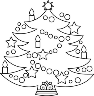 Tree 03 - Holiday coloring pages - Coloriages - 10doigts.fr