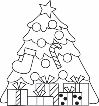 Tree 04 - Holiday coloring pages - Coloriages - 10doigts.fr