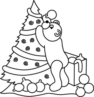 Tree 05 - Holiday coloring pages - Coloriages - 10doigts.fr