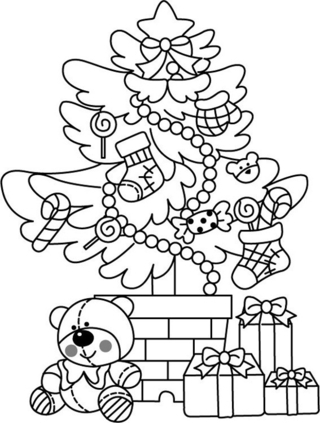 Tree 06 - Holiday coloring pages - Coloriages - 10doigts.fr