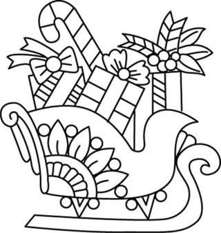 Sled 02 - Holiday coloring pages - Coloriages - 10doigts.fr