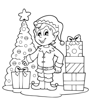 lutin07 - Holiday coloring pages - Coloriages - 10doigts.fr