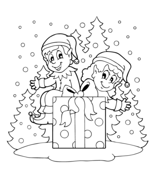 lutin08 - Holiday coloring pages - Coloriages - 10doigts.fr