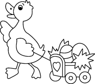 Duck 01 - Holiday coloring pages - Coloriages - 10doigts.fr