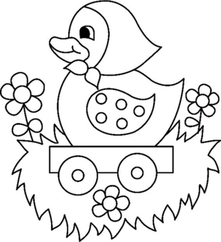 Duck 02 - Holiday coloring pages - Coloriages - 10doigts.fr