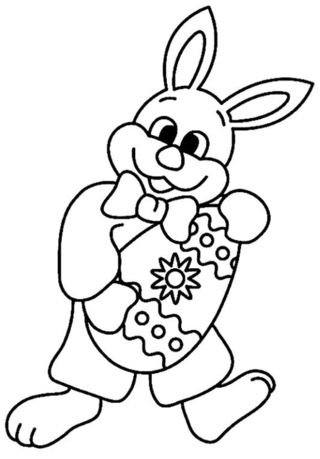 Rabbit 01 - Holiday coloring pages - Coloriages - 10doigts.fr