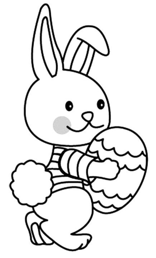 Rabbit 02 - Holiday coloring pages - Coloriages - 10doigts.fr