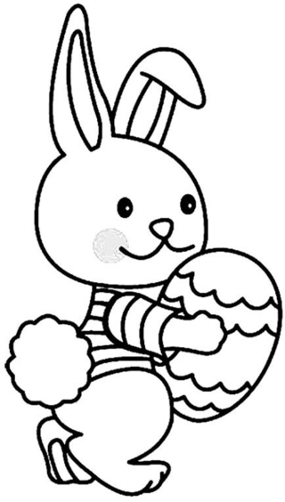 Rabbit 04 - Holiday coloring pages - Coloriages - 10doigts.fr