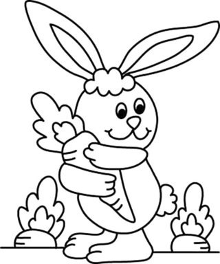 Rabbit 06 - Holiday coloring pages - Coloriages - 10doigts.fr
