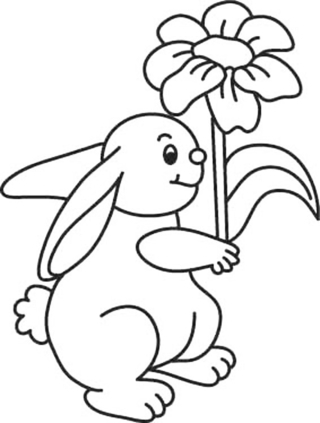 Rabbit 08 - Holiday coloring pages - Coloriages - 10doigts.fr