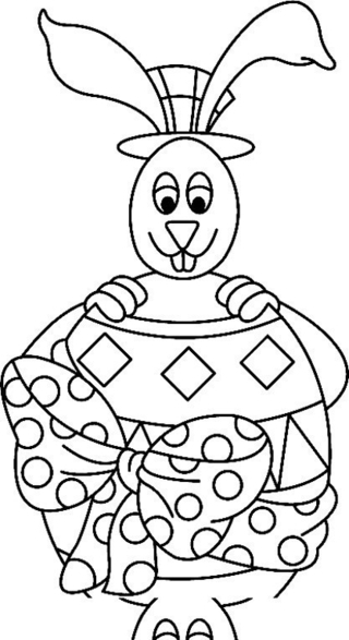 Rabbit 12 - Holiday coloring pages - Coloriages - 10doigts.fr