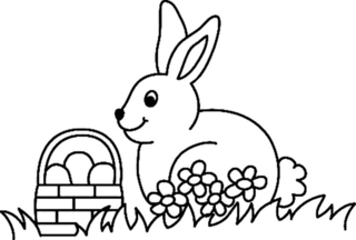 Rabbit 16 - Holiday coloring pages - Coloriages - 10doigts.fr