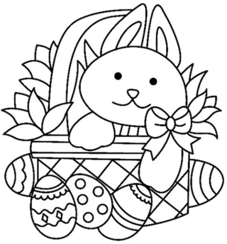 Rabbit 17 - Holiday coloring pages - Coloriages - 10doigts.fr