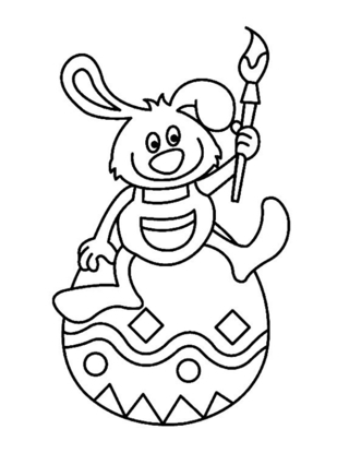 Rabbit 18 - Holiday coloring pages - Coloriages - 10doigts.fr