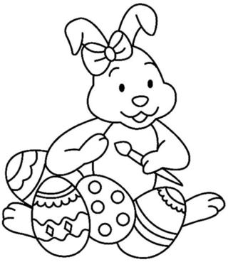 Rabbit 19 - Holiday coloring pages - Coloriages - 10doigts.fr