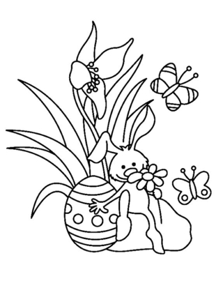 Rabbit 21 - Holiday coloring pages - Coloriages - 10doigts.fr