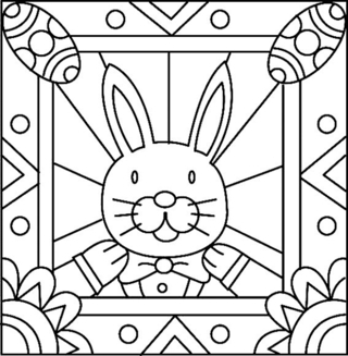 Rabbit 28 - Holiday coloring pages - Coloriages - 10doigts.fr