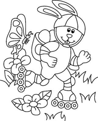 Rabbit 29 - Holiday coloring pages - Coloriages - 10doigts.fr