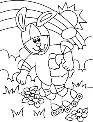 Rabbit 30 - Holiday coloring pages - Coloriages - 10doigts.fr