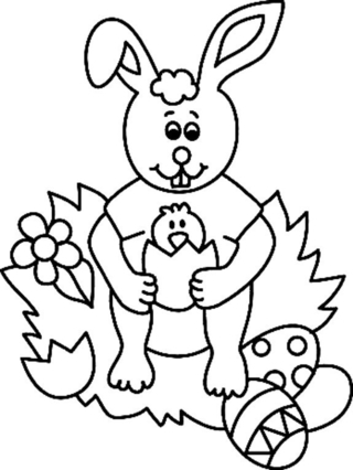 Rabbit 32 - Holiday coloring pages - Coloriages - 10doigts.fr