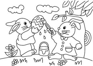 Rabbit 33 - Holiday coloring pages - Coloriages - 10doigts.fr